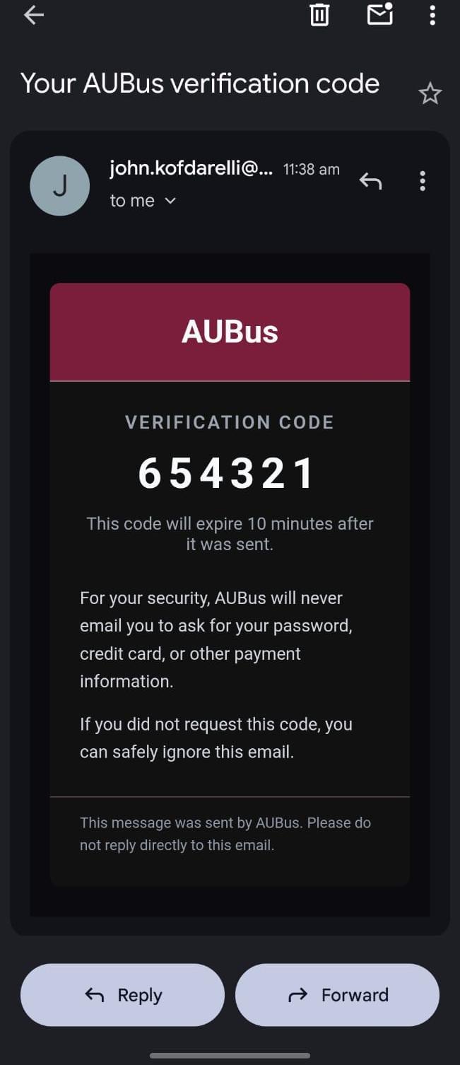 OTP verification email delivered via SMTP2GO with 10-minute expiry